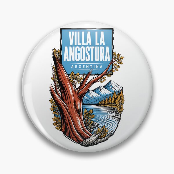 Item preview, Villa La Angostura Argentina Vintage Travel Tourism Poster designed and sold by TravelersGems.