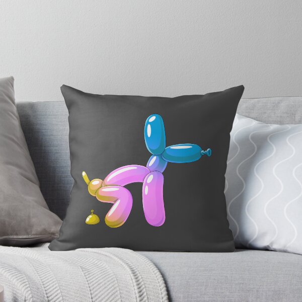 Item preview, Yellow, Pink & Blue Balloon Dog Pooping – Funny Cartoon Balloon Animal designed and sold by DesgnsxGifts.