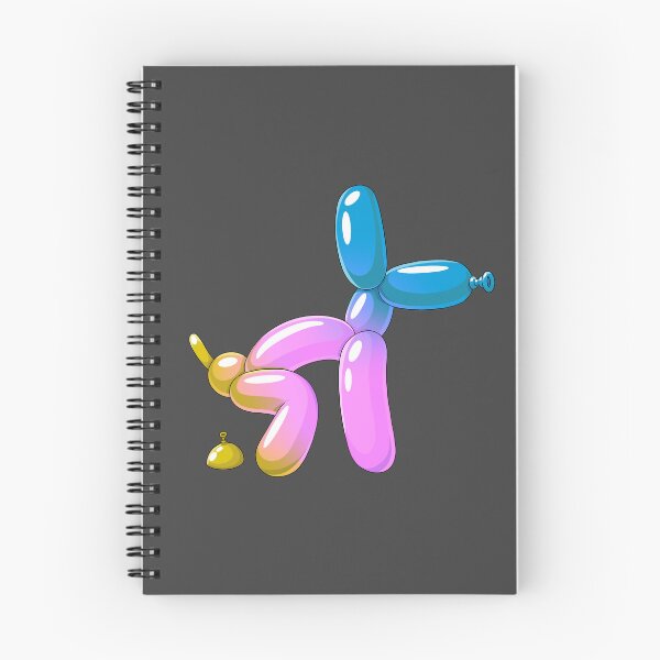 Item preview, Yellow, Pink & Blue Balloon Dog Pooping – Funny Cartoon Balloon Animal designed and sold by DesgnsxGifts.
