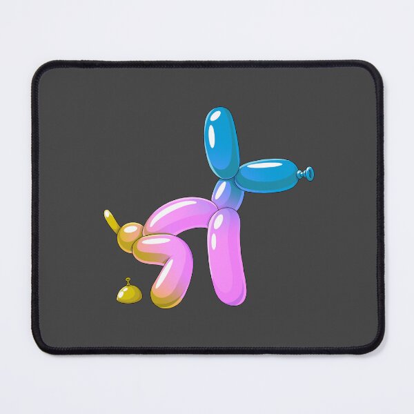 Item preview, Yellow, Pink & Blue Balloon Dog Pooping – Funny Cartoon Balloon Animal designed and sold by DesgnsxGifts.