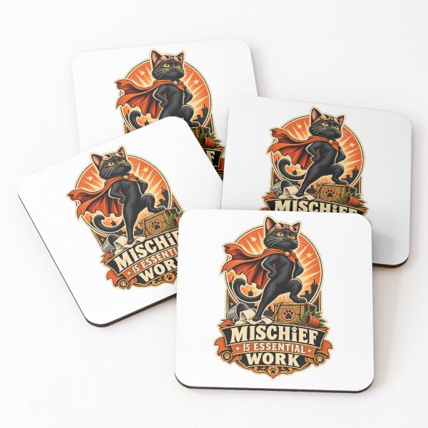 Item preview, Mischief Is Essential Work Black Cat Poster Shirt | Vintage Propaganda Halloween Tee | Spooky Season Gift | Retro Poster designed and sold by Gremlin Hours.