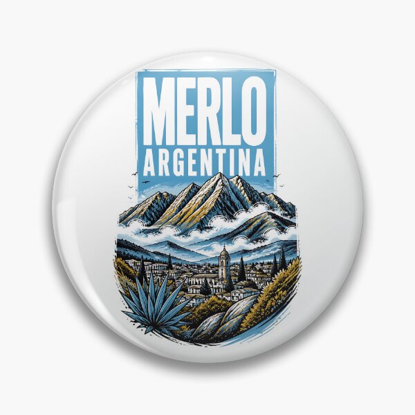 Item preview, Merlo Argentina Vintage Travel Tourism Poster designed and sold by TravelersGems.