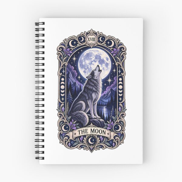 Item preview, The Moon Tarot Card Halloween Shirt | Mystical Wolf Howling Art Poster Tee | Spooky Season Gift | Collectible Tarot Print designed and sold by Gremlin Hours.