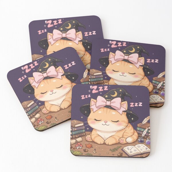 Item preview, Sleepy Witch Luna - Tired Of Studying Spells Cat designed and sold by Luna's World - Moody Vibes Studio.