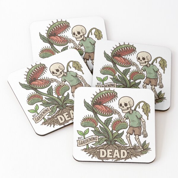 Item preview, Skeleton Gardener in T-Shirt Touching Giant Venus Flytrap Plant designed and sold by MisteryDesigner.