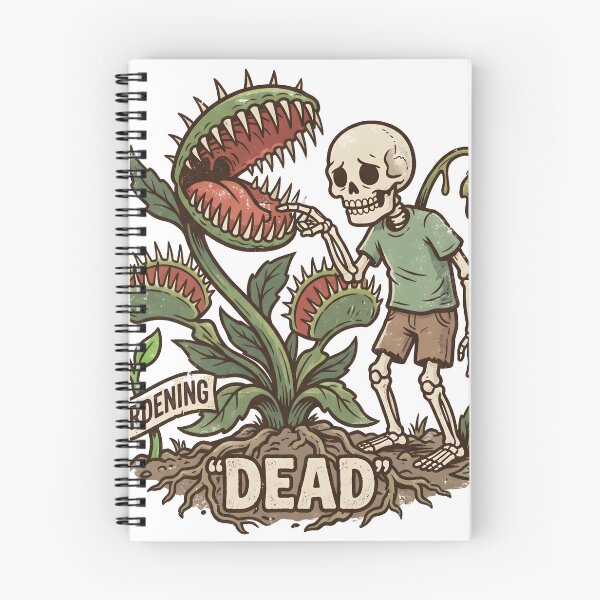 Item preview, Skeleton Gardener in T-Shirt Touching Giant Venus Flytrap Plant designed and sold by MisteryDesigner.