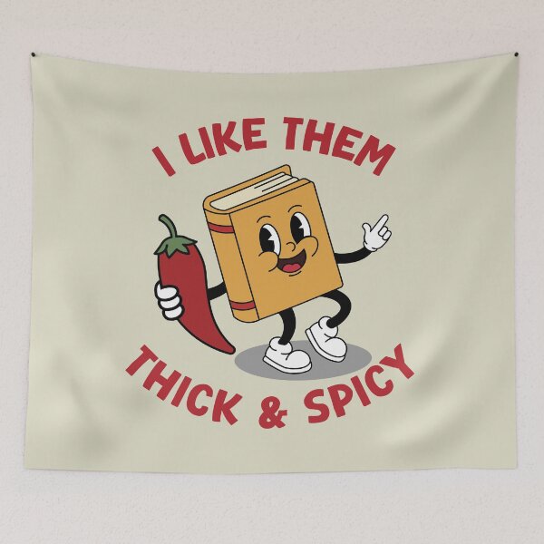 Item preview, Thick & Spicy Book Lover | Funny Bookish Reading Pun designed and sold by Hallowed Artistry.