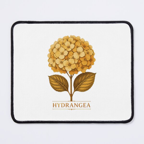 Item preview, Golden Hydrangea Botanical Art – Elegant Vintage Floral Design designed and sold by AMICO77.