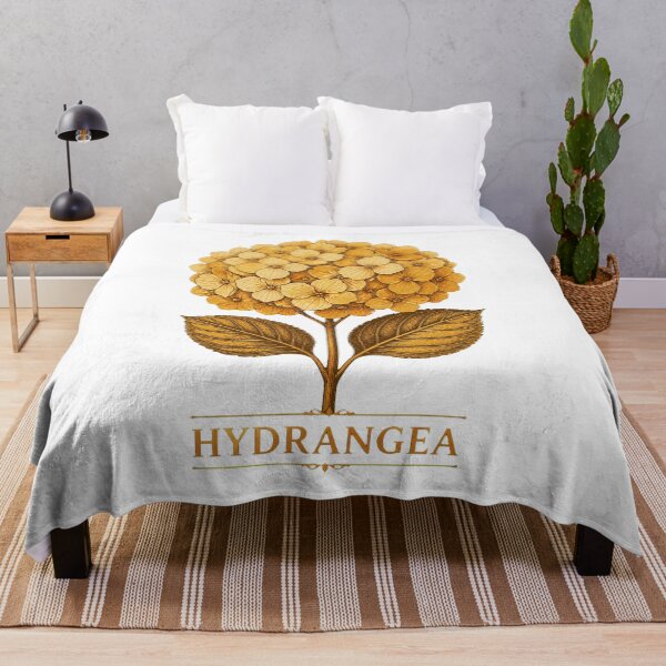 Item preview, Golden Hydrangea Botanical Art – Elegant Vintage Floral Design designed and sold by AMICO77.