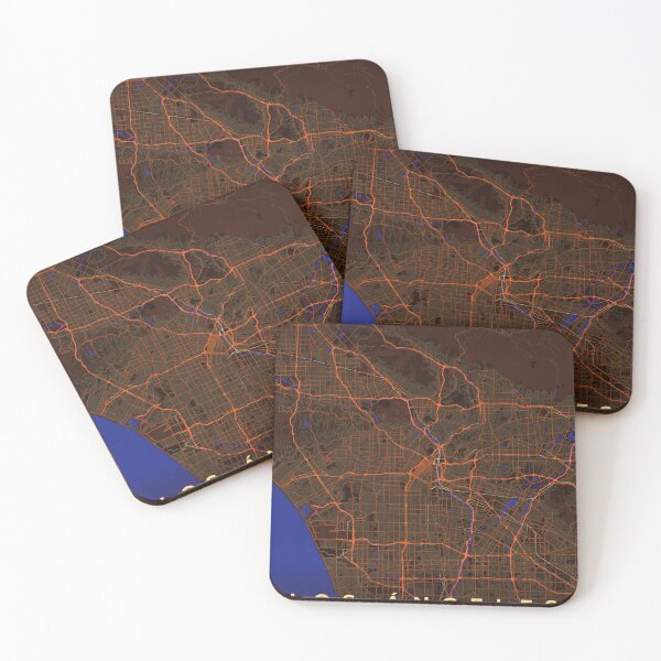 Item preview, Los Angeles Map designed and sold by FelipeRomero.
