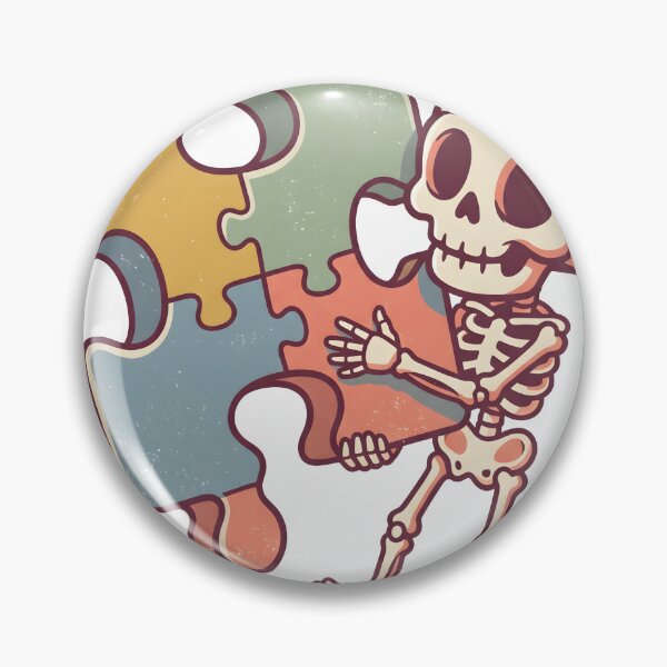 Item preview, Skeleton Carrying Large Colorful Jigsaw Puzzle Piece designed and sold by MisteryDesigner.