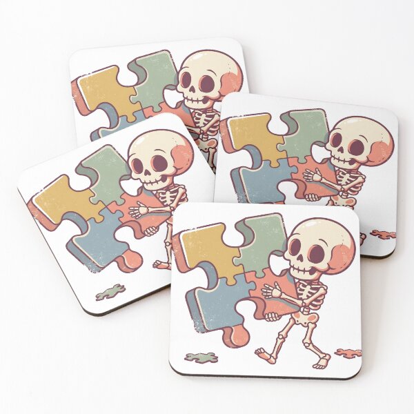 Item preview, Skeleton Carrying Large Colorful Jigsaw Puzzle Piece designed and sold by MisteryDesigner.
