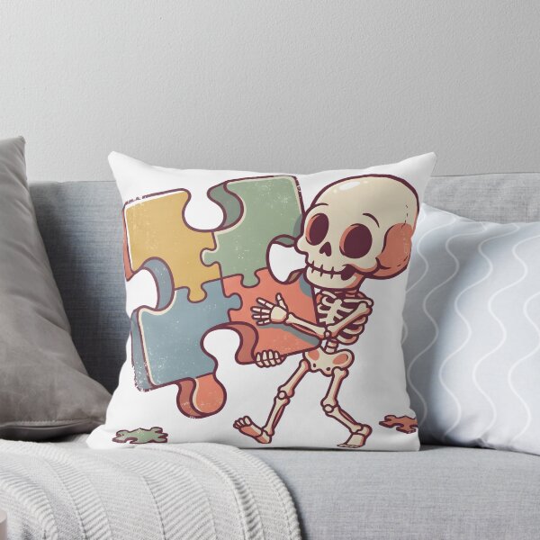 Item preview, Skeleton Carrying Large Colorful Jigsaw Puzzle Piece designed and sold by MisteryDesigner.