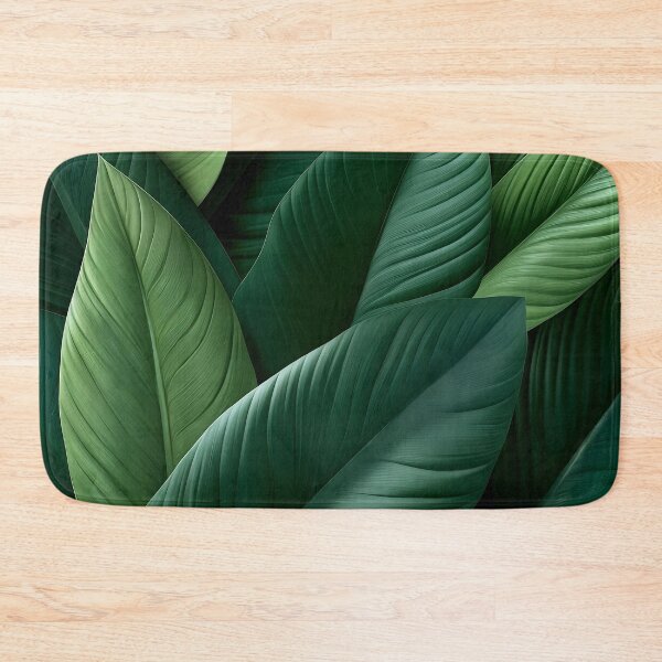 Item preview, Tropical Leaves Dark Green Layered Jungle Foliage designed and sold by Nine Lives Studio.