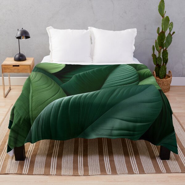 Item preview, Tropical Leaves Dark Green Layered Jungle Foliage designed and sold by Nine Lives Studio.