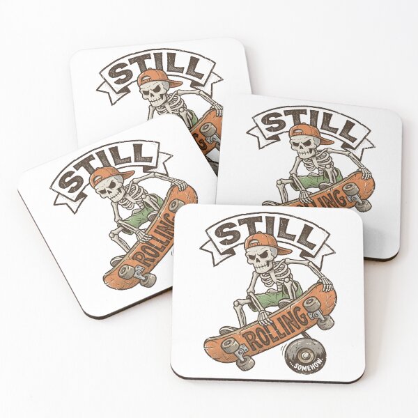 Item preview, Skeleton Wearing Cap and Shorts Riding Wooden Skateboard designed and sold by MisteryDesigner.