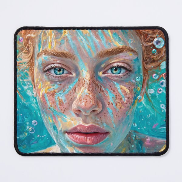 Item preview, Ethereal Submerged: Redhead in Turquoise Waters designed and sold by Surviving Monday Club.
