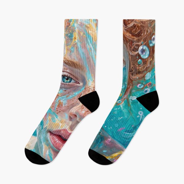 Item preview, Ethereal Submerged: Redhead in Turquoise Waters designed and sold by Surviving Monday Club.