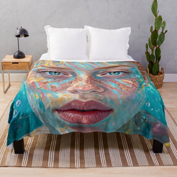 Item preview, Ethereal Submerged: Redhead in Turquoise Waters designed and sold by Surviving Monday Club.