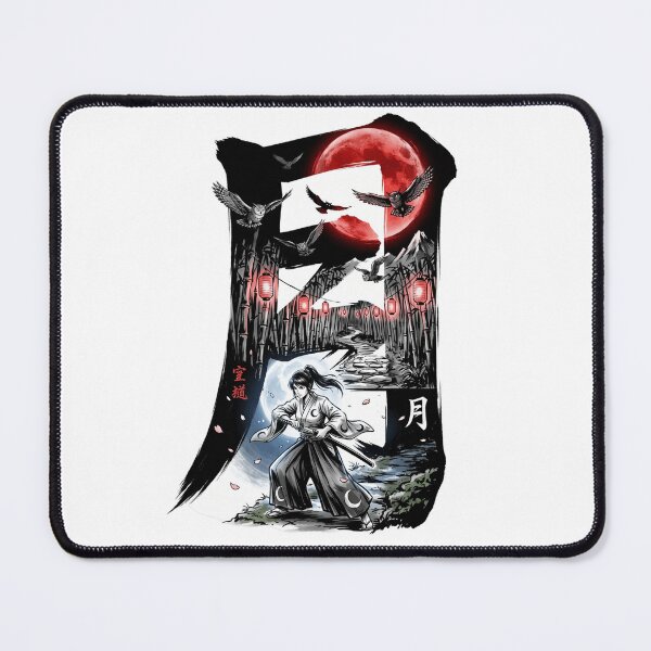 Item preview, Moon Kanji Japanese Samurai Warrior Blood Moon Anime Aesthetic designed and sold by mood-draftsman.