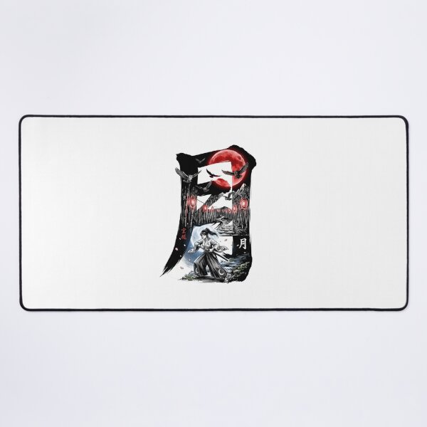 Item preview, Moon Kanji Japanese Samurai Warrior Blood Moon Anime Aesthetic designed and sold by mood-draftsman.