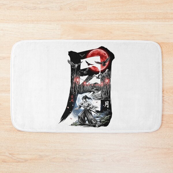 Item preview, Moon Kanji Japanese Samurai Warrior Blood Moon Anime Aesthetic designed and sold by mood-draftsman.