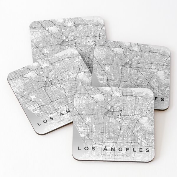 Item preview, Los Angeles Map High Contrast designed and sold by FelipeRomero.