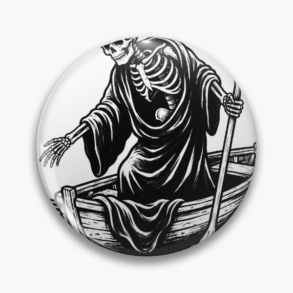 Item preview, Reaper Skeleton Ferryman Rowing Wooden Boat with Oar designed and sold by MisteryDesigner.