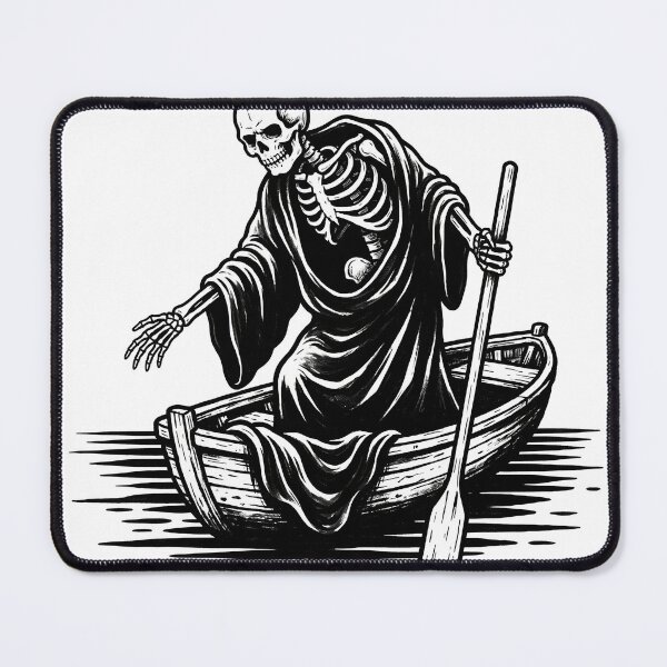 Item preview, Reaper Skeleton Ferryman Rowing Wooden Boat with Oar designed and sold by MisteryDesigner.