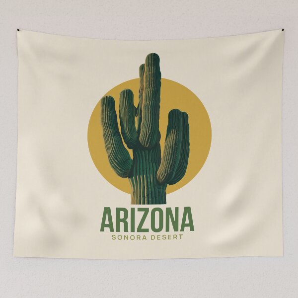 Item preview, Arizona Sonora Desert Vintage Saguaro Cactus Art designed and sold by LinaValearte.