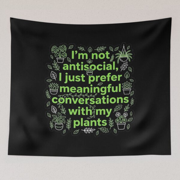 Item preview, I'm Not Antisocial Plant Lover Introvert Funny Green designed and sold by ProjectNoah.