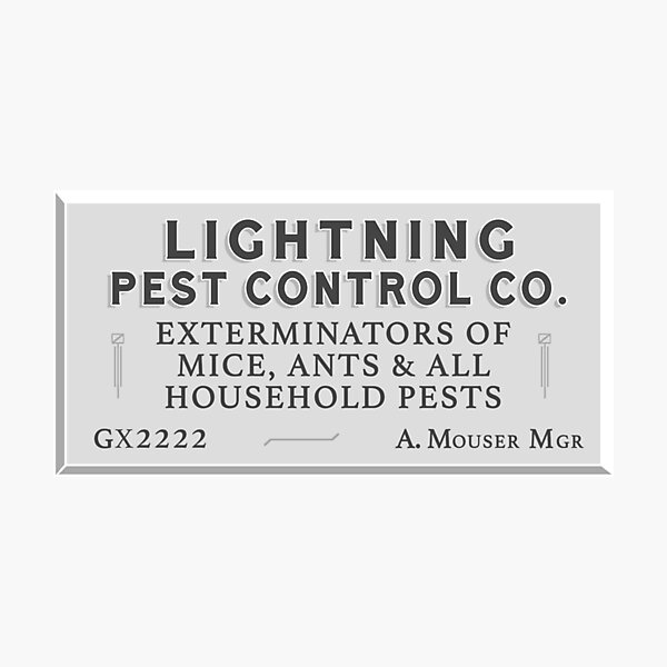 Item preview, Lightning Pest Control designed and sold by Normbot2000.