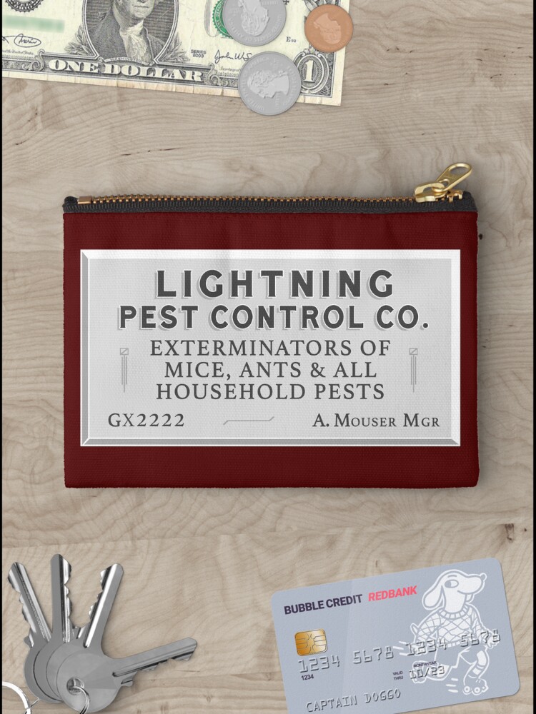 Thumbnail 3 of 4, Zipper Pouch, Lightning Pest Control designed and sold by Normbot2000.