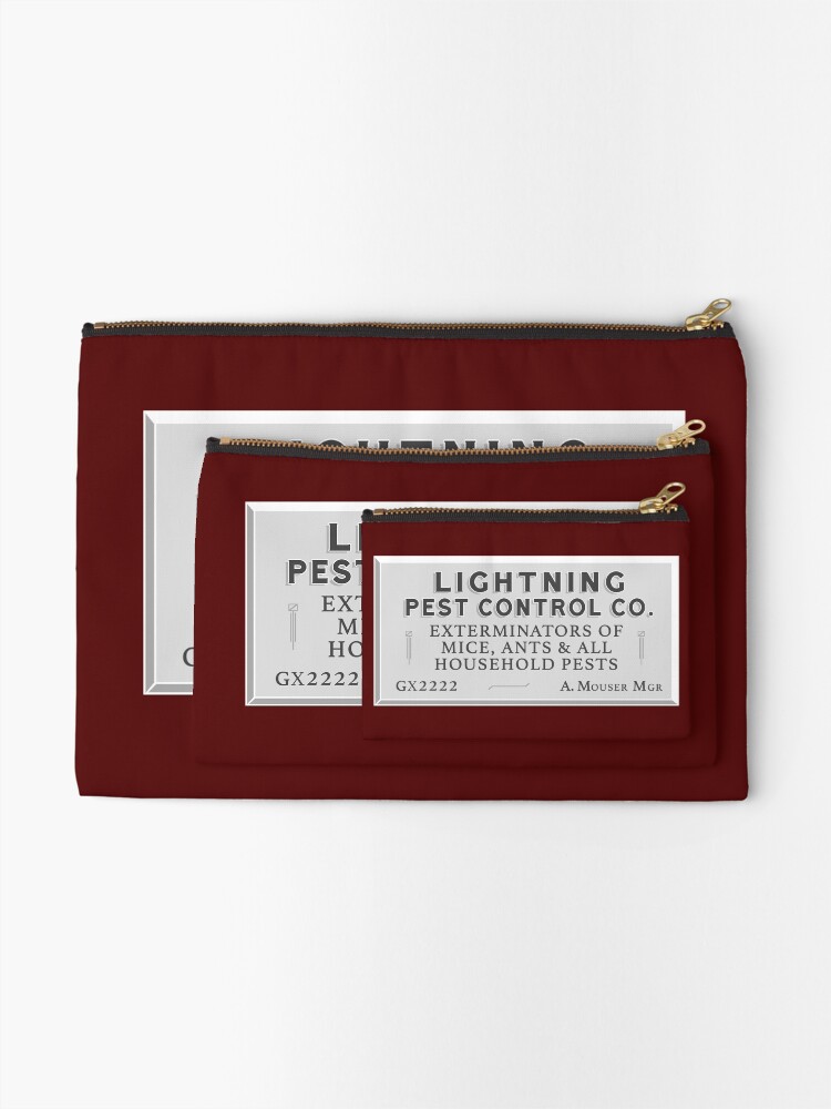 Thumbnail 2 of 4, Zipper Pouch, Lightning Pest Control designed and sold by Normbot2000.