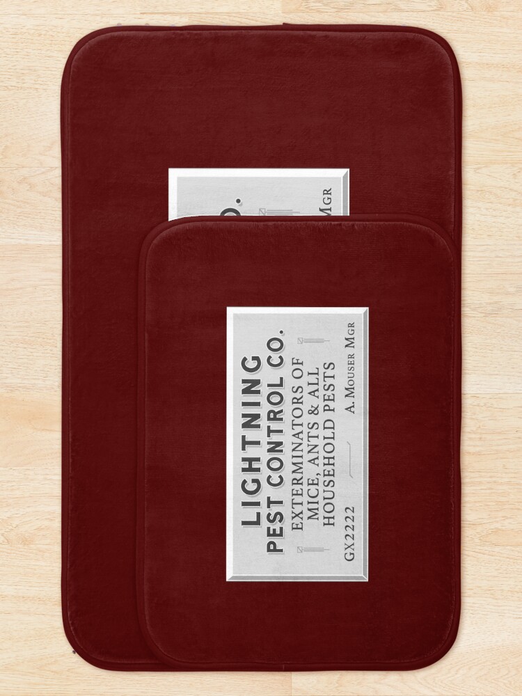 Thumbnail 5 of 6, Bath Mat, Lightning Pest Control designed and sold by Normbot2000.