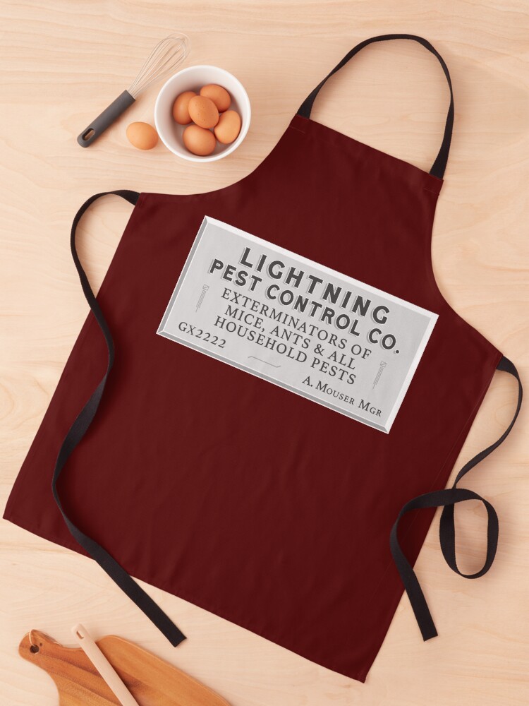 Thumbnail 1 of 6, Apron, Lightning Pest Control designed and sold by Normbot2000.