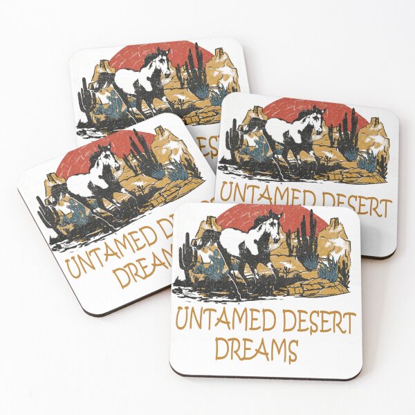 Item preview, Untamed Desert Dreams Vintage Horse Western Art designed and sold by VexioDesign.