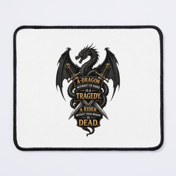 Item preview, A Dragon Without Its Rider - Fantasy Bookish Quote designed and sold by cesarhiar.