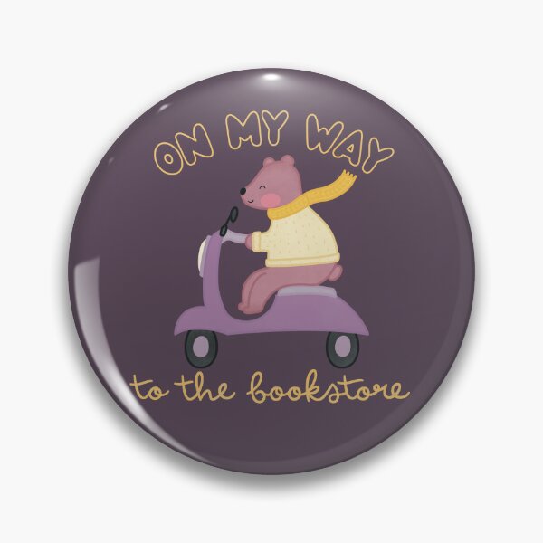 Item preview, On My Way to the Bookstore Cute Bear on a Scooter designed and sold by winterpumpkin.