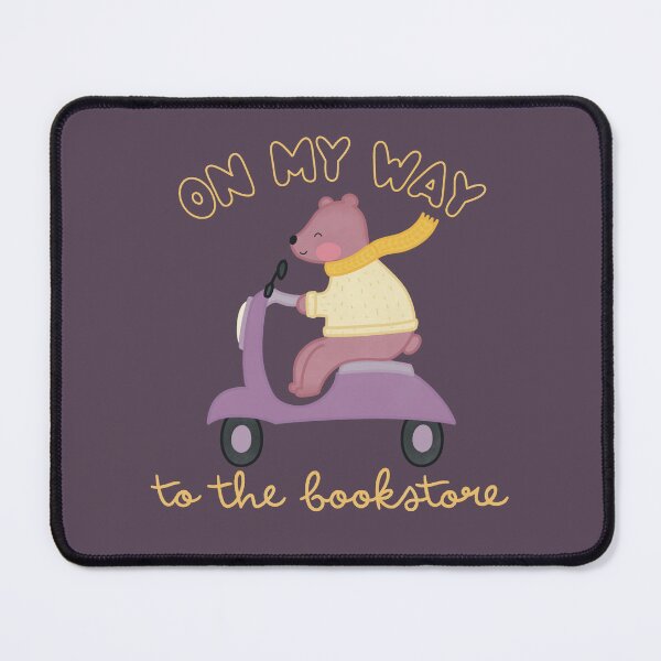Item preview, On My Way to the Bookstore Cute Bear on a Scooter designed and sold by winterpumpkin.