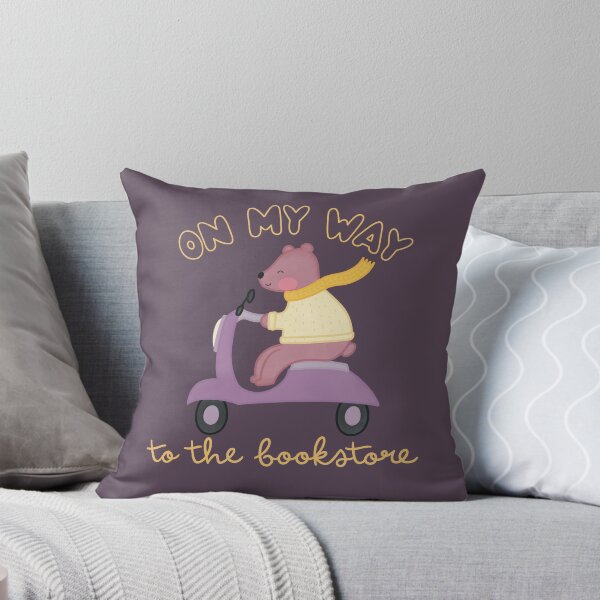 Item preview, On My Way to the Bookstore Cute Bear on a Scooter designed and sold by winterpumpkin.