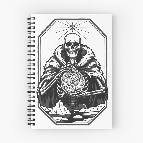 Item preview, Skeleton Explorer in Fur Cloak Holding Astrolabe Compass Under North Star designed and sold by MisteryDesigner.