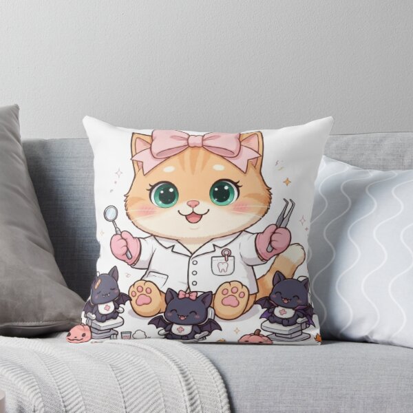 Item preview, Dr Luna The Bat Dentist - Funny Halloween Dentist Cat designed and sold by Moody Vibes Studio.