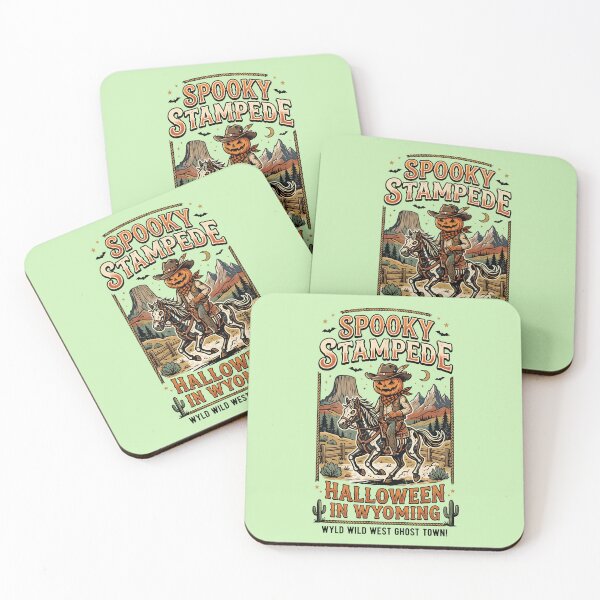 Item preview, Spooky Stampede - Halloween in Wyoming designed and sold by ParadoxParadox.