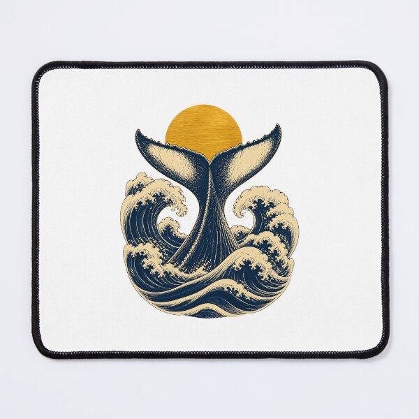 Item preview, Humpback Whale Tail Ocean Art – Vintage Marine Wildlife Design designed and sold by AMICO77.