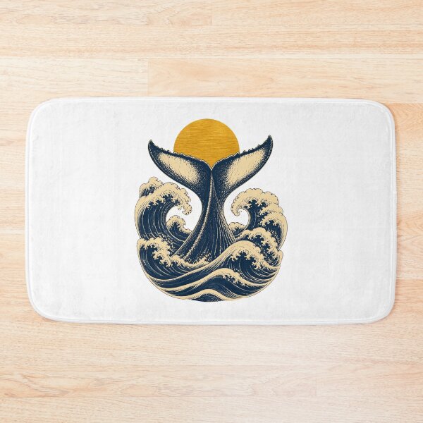 Item preview, Humpback Whale Tail Ocean Art – Vintage Marine Wildlife Design designed and sold by AMICO77.