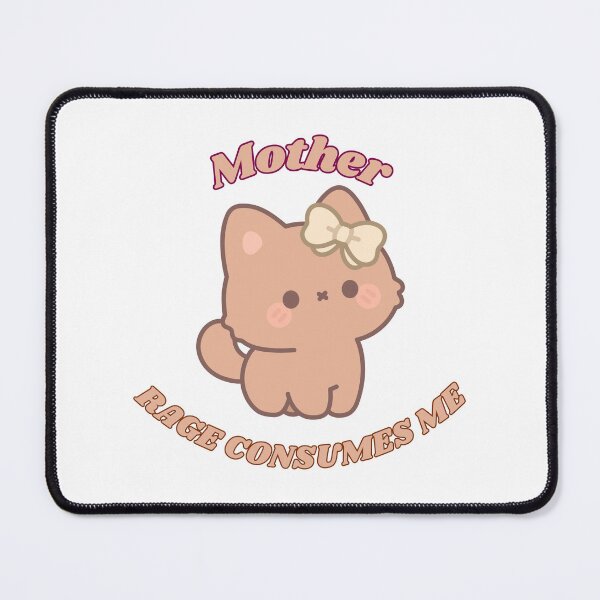 Item preview, Cute Kitten wearing a bow full of rage designed and sold by CursedButCute1.