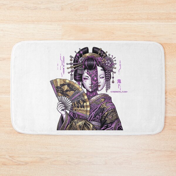 Item preview, Cyberpunk Geisha Android Japanese Neon Mecha Vaporwave Aesthetic designed and sold by mood-draftsman.