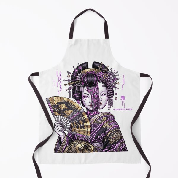 Item preview, Cyberpunk Geisha Android Japanese Neon Mecha Vaporwave Aesthetic designed and sold by mood-draftsman.