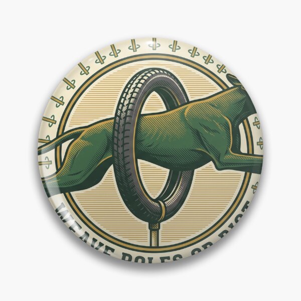 Item preview, Weave Poles Or Riot Dog Agility Team Badge Design designed and sold by Ninjacatoff.